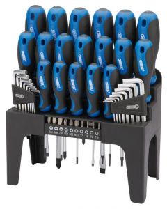 Draper Tools Soft Grip Screwdriver, Hex Key And Bit Set 44 Piece