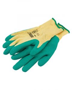 Draper Tools Green Heavy Duty Latex Coated Work Gloves - Large