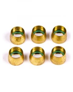 Aeroquip Compression Ferrule - 8 AN - Brass - AC Fittings - Set of 6