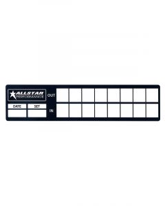 Allstar Performance Information Sticker - Allstar Tire Log - Set of 8