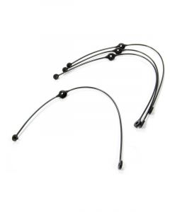 Allstar Performance Hood Pin Lanyard 10 in Long Nylon Black Set of 4