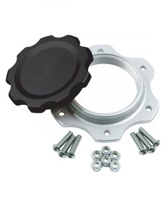 Allstar Performance Fuel Cell Filler Cap Screw-On Aluminum Black Ano…
