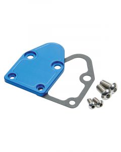 Allstar Performance Fuel Pump Blockoff Aluminum Blue Anodize Small B…