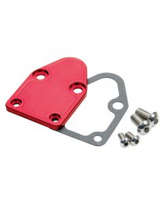 Allstar Performance Fuel Pump Blockoff Aluminum Red Anodize Small Bl