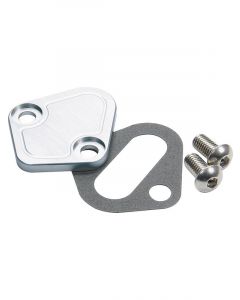 Allstar Performance Fuel Pump Blockoff Aluminum Clear Anodize Big Bl