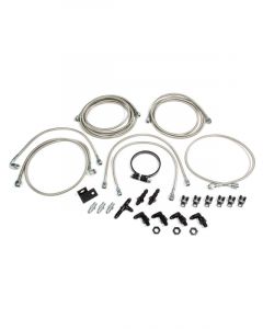 Allstar Performance Brake Line Kit 3 AN Hose 4 AN Ends Fittings / In…