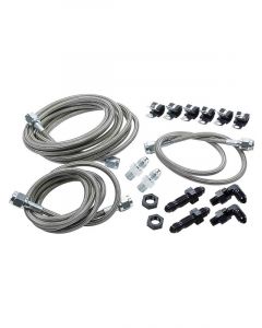 Allstar Performance Brake Line Kit Front 3 AN Hose 4 AN Ends Fitting…