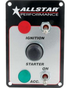 Allstar Performance Switch Panel Dash Mount 3 x 4-1/2 in 2 Toggles /