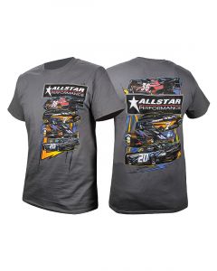Allstar Performance T-Shirt Dark Gray Allstar Circle Track Design