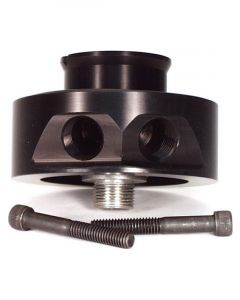 Canton Oil Cooler Adapter Sandwich Bolt-On 1/2 in NPT Female Inlet 1/2