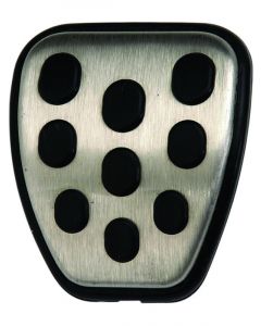 Ford Pedal Pad Brake / Clutch Rubber Pads Aluminum Clear Anodize For