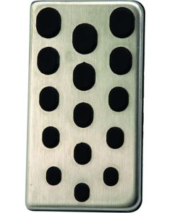 Ford Pedal Pad Foot Rest Rubber Pads Aluminum Clear Anodize Ford Mus