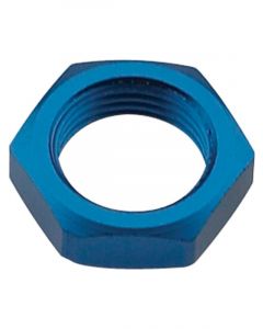 Fragola Bulkhead Fitting Nut - 4 AN - Aluminum - Blue Anodize - Each