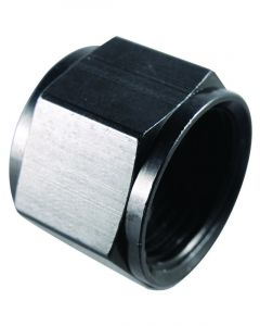 Fragola Fitting - Cap - 20 AN - Aluminum - Black Anodize - Each