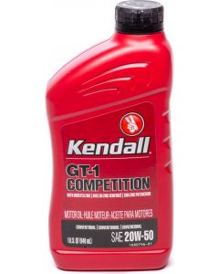Kendall Oil Motor Oil GT-1 High Performance 20W50 Conventional 1 qt