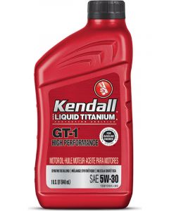 Kendall Oil Motor Oil GT-1 High Performance 5W30 Semi-Synthetic 1 qt