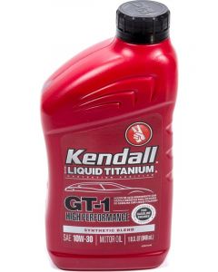 Kendall Oil Motor Oil GT-1 High Performance 10W30 Semi-Synthetic 1 qt
