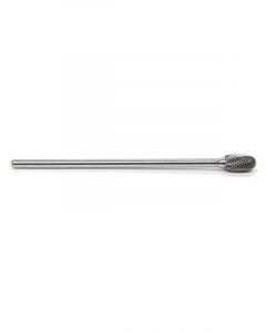 Powerhouse Carbide Burr Double Cut Solid 1/2 in Oval 1/4 in Shank 6