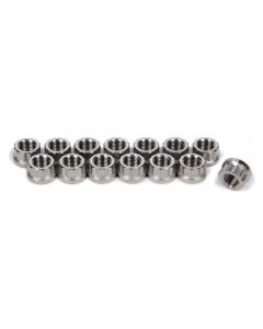 Ti22 Performance Header Nut 3/8-24 in Thread Flanged Titanium Natural