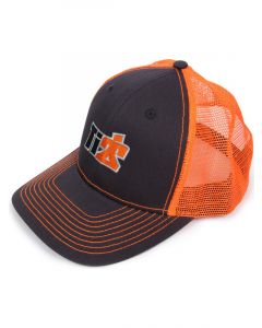 Ti22 Performance Hat Ti22 Logo Mesh Trucker Snap Back Gray / Orange La (I-2779)