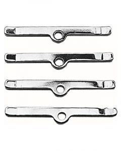 Trans-Dapt Valve Cover Hold Down Tabs 4-3/4 in Wide Steel Chrome Small B