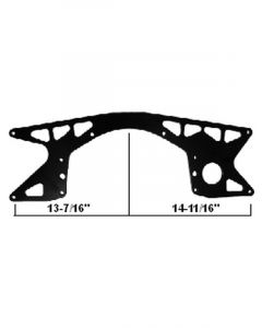 U-B Machine Motor Plate Mid 5/8 in Offset Aluminum Black Powder Coat