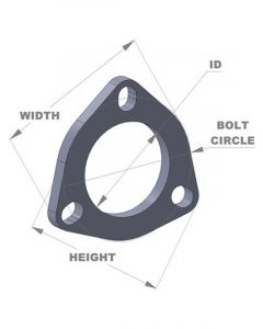 Vibrant Performance 3-bolt Stainless Steel Flange 3" ID - Single Flange