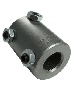 Borgeson Steering Shaft Coupler 3/4-36 in Spline to 3/4 in Double D St