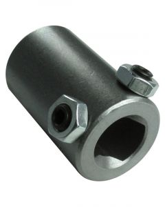Borgeson Steering Shaft Coupler 3/4 in Double D to 3/4 in Smooth Weld-