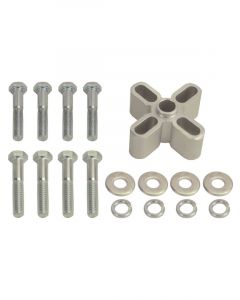 Derale Fan Spacer 1 in Thick Hardware Included Aluminum Clear Anodize C