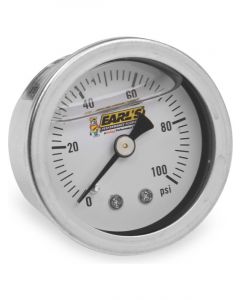 Earls Pressure Gauge 100psi Liquid Filled