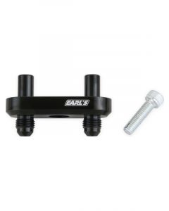 Earls Fitting Transmission Cooler Straight 6 AN Male Aluminum Black A