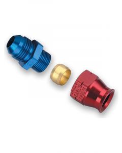 Earls Fitting Tube End Straight 6 AN Male to 3/8 in Tubing Aluminum