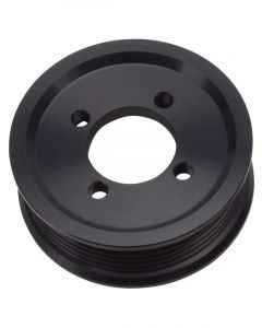 Edelbrock Supercharger Pulley Serpentine 3-1/4 in OD Aluminum Black Pow…