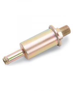 Edelbrock Fuel Filter In-Line 40 Micron Stainless Element 1/8 in NPT Ma…