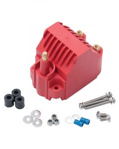 Edelbrock Ignition Coil Max-Fire E-Core Male HEI 45000V Red Universal