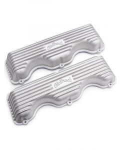 Edelbrock Valve Cover Classic Short Edelbrock Logo Aluminum Natural GM …