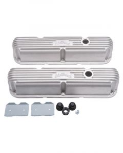 Edelbrock Valve Cover Classic Tall Breather Hole Edelbrock Logo Aluminu…