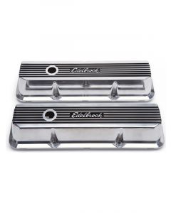 Edelbrock Valve Cover Elite II Short Breather Hole Edelbrock Logo Alumin…
