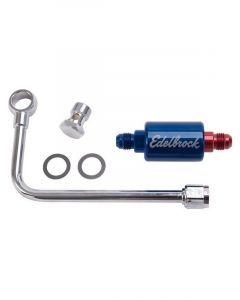 Edelbrock Carburetor Fuel Line 6 AN Male Inlet 5/8-20 in Outlet Blue Ano…