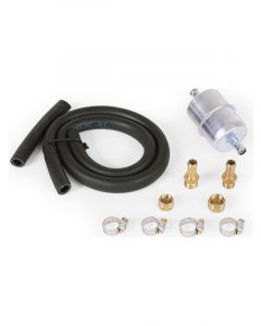 Edelbrock Fuel Hose Kit In-Line Steel Filter 3/8 in Hose Barb Inlet 3/8 …