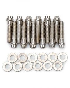 Edelbrock Intake Manifold Bolt Kit 12 Point Head Steel Cadmium Small Blo…