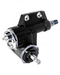 Flaming River Steering Box Manual 16 to 1 Ratio Iron Black Paint Mopar