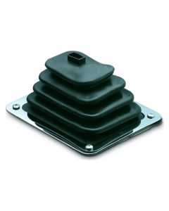 Hurst Shifter Boot 5-1/4 in x 6-1/2 in Base Square Boot Rubber / Stee…