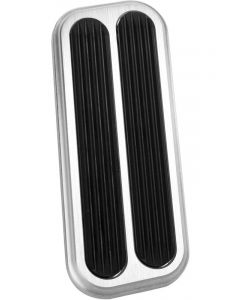 Lokar Pedal Pad Gas 5 x 2 in Rubber Pads Billet Aluminum Brushed Uni