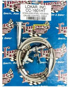 Lokar Cruise Control Cable Cut To Fit 5 ft Long Braided Stainless O