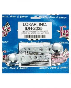 Lokar Door Handles Lakester Interior 1/2 in Round Spline Steel Chrom