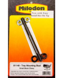 Milodon Windage Tray Stud 7/16 in Steel Black Oxide Small Block Chevy K