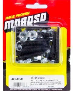 Moroso Oil Pan Stud Serrated Face Nuts 6 mm x 1.00 x 35 mm Steel Natura…