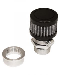 Moroso Breather Weld-On Round 1 in Threaded Bung Clamp-On Filter Kit